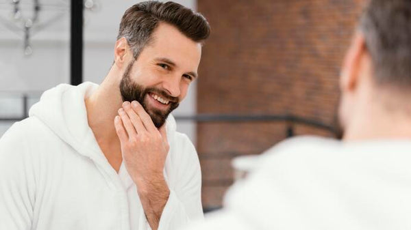 A healthy and well-groomed beard with argan oil