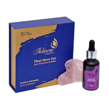 Glow Duo « Les Incontournables » Gua Sha Quartz rose et Sérum d’huile d’argan au Ylang Ylang 30ml  - Naturesse