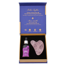 Glow Duo « Les Incontournables » Gua Sha Quartz rose et Sérum d’huile d’argan au Ylang Ylang 30ml  - Naturesse